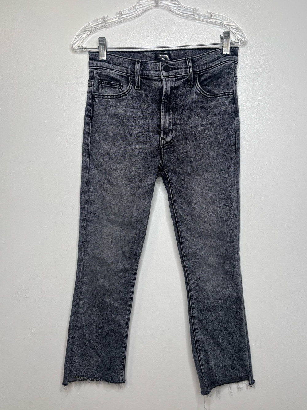 Mother Jeans The Insider Crop Step Fray Train Stops Size 28